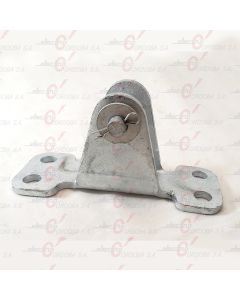 Shield wire suspension base for steel tower